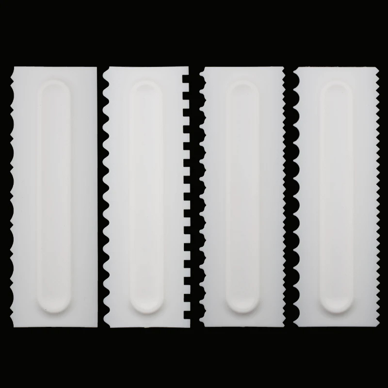 Kitchen Baking Brush - ケーキスクレーパースパチュラデコレーション DIY ツールベーキングキッチンペストリーやベーカリーアクセサリーコームセットプラスチック耐熱皿器具