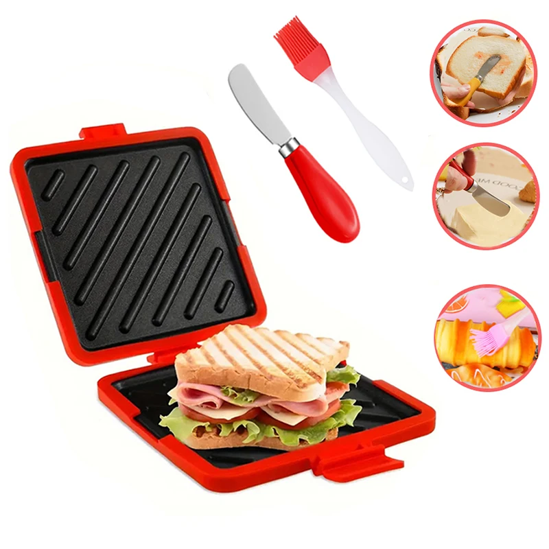 3パック食品グレードサンドイッチトースター、バターナイフとオ - Kitchen Baking Brush のレビューと価格