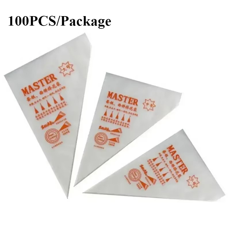100 個使い捨てペストリーバッグケーキクリーム配管バッグケ - Kitchen Baking Decor のレビューと価格