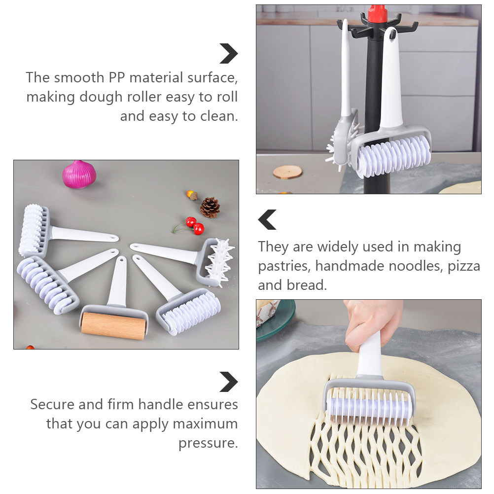 2個入り生地ローラー、滑らかな表面のペストリー格子ホイール、 - Kitchen Roller Baking のレビューと価格
