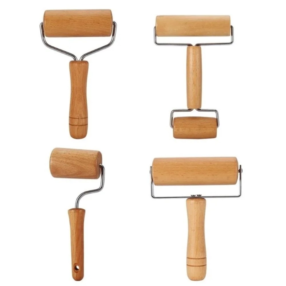 1個 木製ローリングピン ハンドヘルドペストリーローラー ピ - Kitchen Roller Baking のレビューと価格