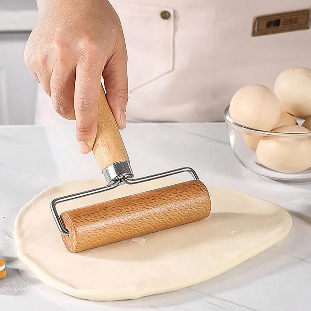 1個 木製ローリングピン ハンドヘルドペストリーローラー ピ - Kitchen Roller Baking のレビューと価格