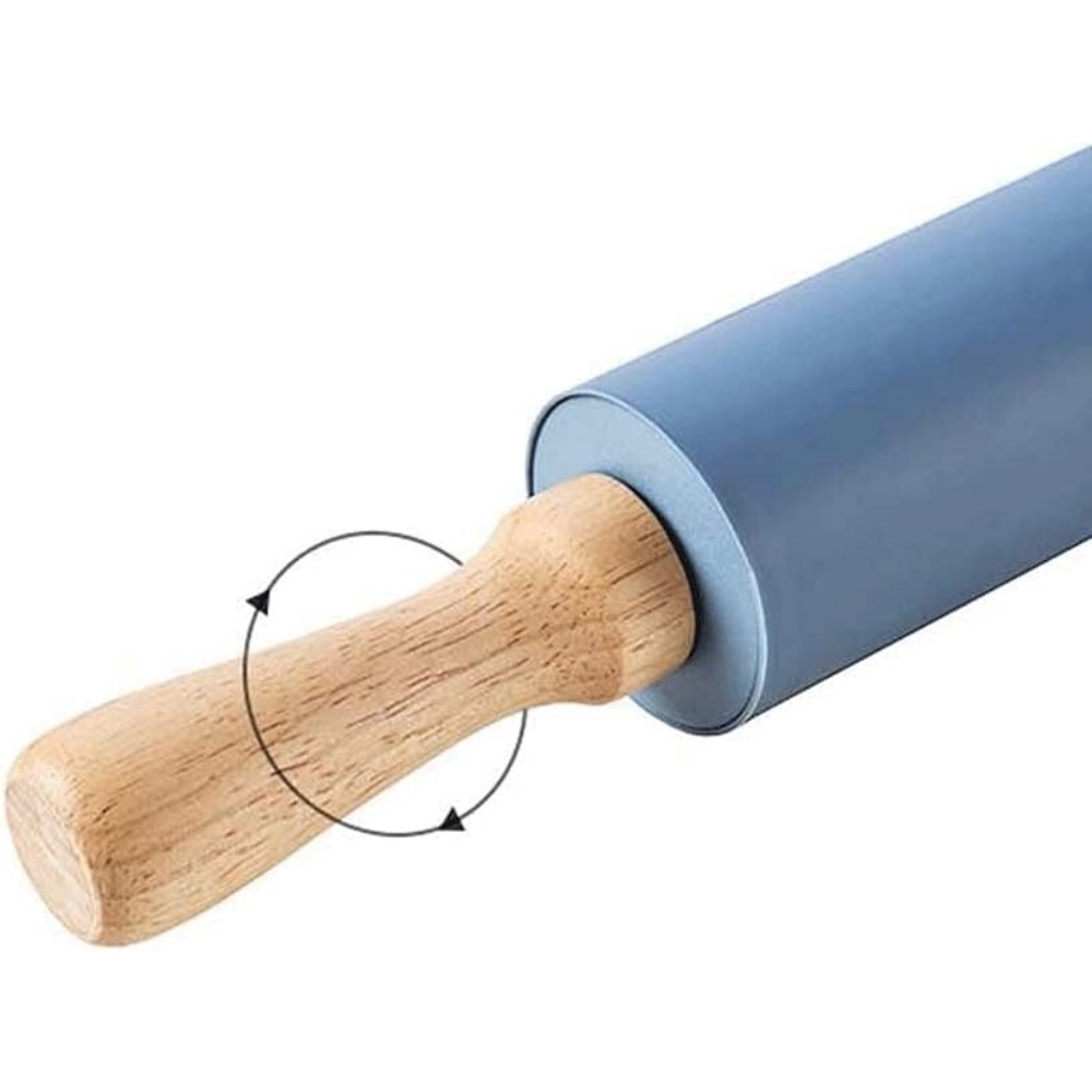 ノンスティックシリコンローリングピン木製ハンドルペストリー生 - Kitchen Roller Baking のレビューと価格