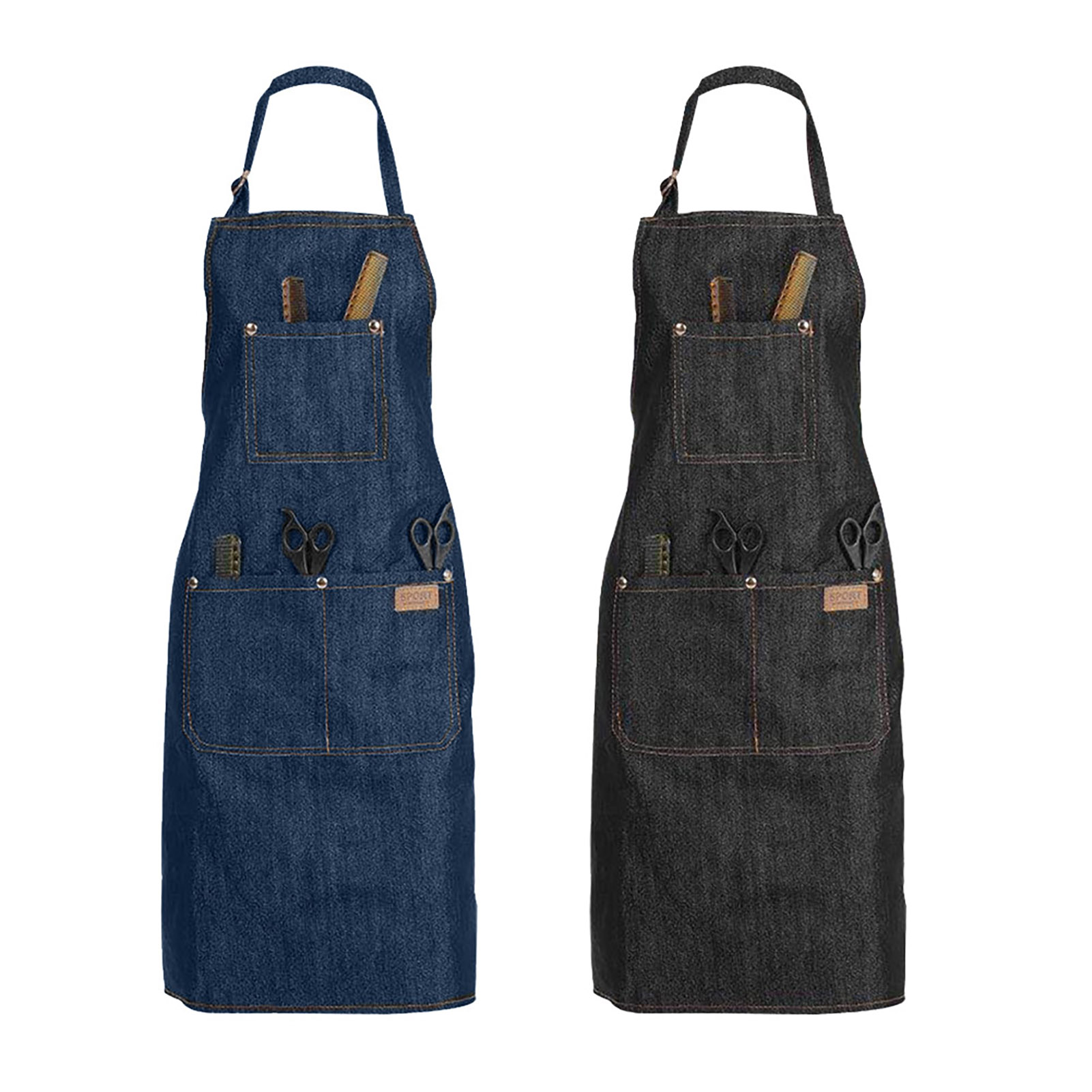 サロン用デニムエプロン,作業服,理髪布,キッチングリル,レス - Kitchen Baking Unit のレビューと価格